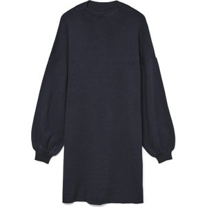 Vero Moda - VMNANCY LS FUNNELNECK DRESS GA NOOS - Gebreide Jurk - Navy Blazer