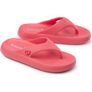 Schu'zz Schuzz Damen Clog Badeschuhe Flip Flop Femme Corail / Rosa-35/36