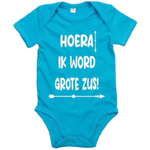 Rompertje Hoera Grote Zus-Surf Blue-0-3 Maanden