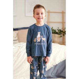 Doctor Nap Jongens & Meisjes Kinderen Unisex Pyjama Lange Mouw Lange Broek Winter Kerst Matching Gezin Familie Best Friends Deep Blue PDU.4324 134/140