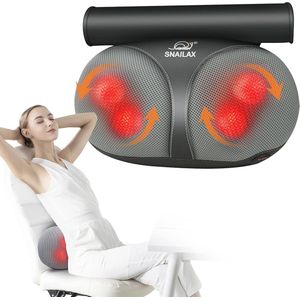 Ergonomisch Shiatsu Massagekussen met Warmte voor Nek, Schouders en Rug - Ideaal voor Thuis en Op Kantoor