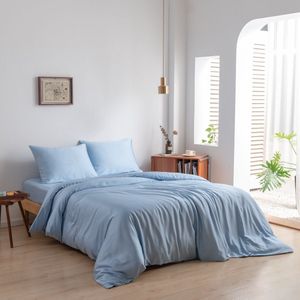 Boomba - Premium Dekbedovertrek - Licht Blauw - 100% Bamboe - 400TC