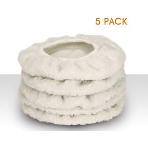 Polijstkap, 5 stuks (230-265 mm) Polijstkappen Elektrische motorkappen voor auto's Wollen motorkap-waxpads voor de meeste autopolijstmachines