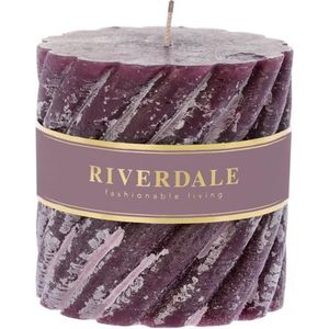 Riverdale - Geurkaars Swirl Sandalwood Rose dark burgundy 10x10cm - Paars
