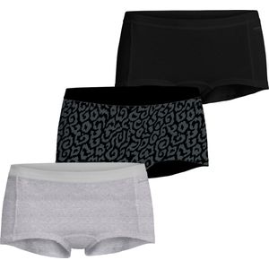 Björn Borg - Minishort - Boxershort - Ondergoed - Dames - Zwart/Grijs - Underwear - 3-Pack - XL