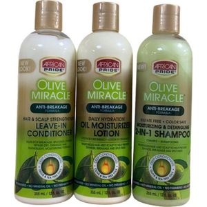 African Pride  Olive Miracle Hair Care Set