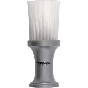 Professionele Gekleurd Talkpoeder Haarborstel met Zachte Vezels - Zilver en Wit