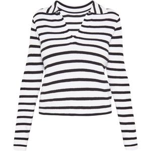 usha - Fashion Look Collection - Sweater - V-hals - Regular Fit - Lange Mouwen - Gestreept