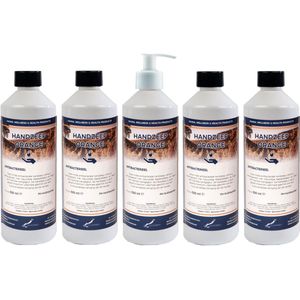 Handzeep Orange 500 ml - set van 5 stuks - met gratis pomp - Voordeelverpakking