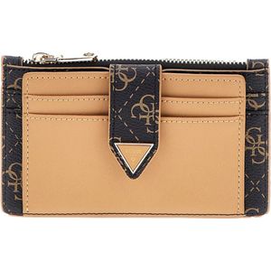 GUESS Kaarthouder Noreen Card Holder Brown Multi Lichtbruin