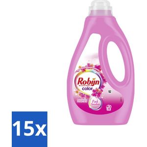 Robijn - Color Pink Sensation - Vloeibaar Wasmiddel - 20 Wasbeurten - Bulkverpakking - 15 stuks