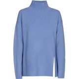 Xandres Trui blauw (Maat: S) - Effen - Halslijn: Opstaande kraag,