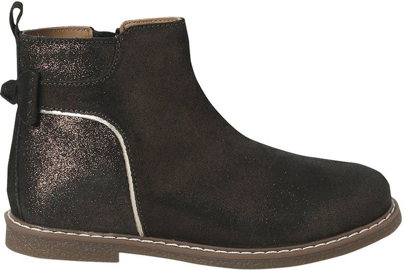 Enkellaarsjes - Zwart - Met Strik