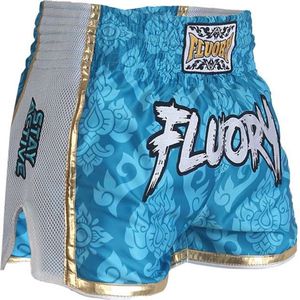Fluory Muay Thai Kickboxing Shorts Blauw maat L