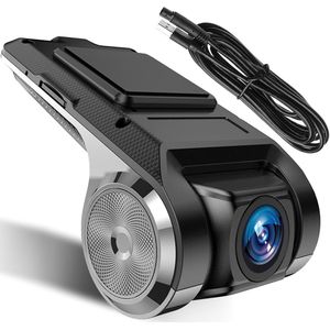 USB-auto DVR-camera/videorecorder, loop-opname ADAS, dashcam, met 32 ​​GB SD-kaart, 24-uurs parkeermodus, rijrecorder, dashcam voor Android, radio, stereo, GPS, dvd, nachtzicht, Full HD