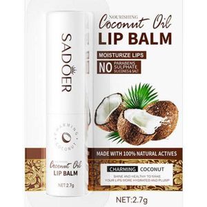SADOER | Kokosnoot | Kokosnootolie Lipbalsem | Lipbalm | Coconut Oil | Natuurlijk Herstel van Donkere Lippen | Hydrateert , Voedt , Glans & Exfoliatie | Cocosnoot | Charming Cocunut| 100% Natural| Balsem voor lippen - lip protector | Lip stick