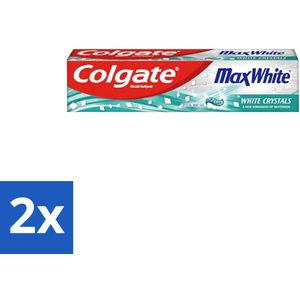 2 x Colgate - Max White - Whitening Crystals - Tandpasta - 100ml - Tandpasta - Whitening - Wittere Tanden - Vlekken Verwijderen - Colgate