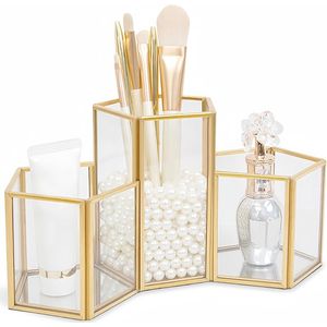 Glass Makeup Brush Holder - Cosmetic Brush Storage - Geschikt voor Slaapkamers - Badkamers