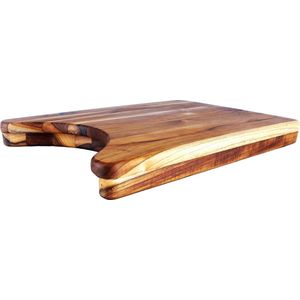 Rico & Plato Nederland Houten Snijplank - Rechthoekig - Teakhout - Met Uitsparing Voor Bord