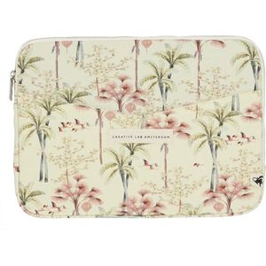 Creative Lab Amsterdam stationery - Laptophoes - Oriental Flamingo Flight design - 13 inch formaat