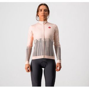 Castelli Fietsshirt lange mouwen Dames Roze Grijs - SORPRESA JERSEY FZ SOFT PINK DARK GRAY - L