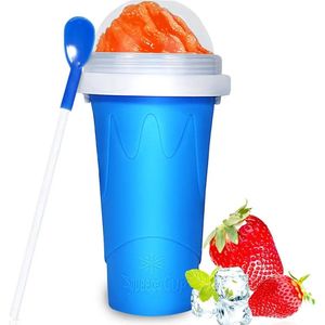 Slush puppy maker 300 ML Blauw - Slush puppy maker - Slushy cup - Ijsvormpjes - Incl. eetlepel en rietje- Slush puppy machine voor thuis - Slush maker beker