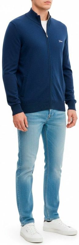 Guess - M5YR28Z0122 - Gebreide Trui - Blauw - Casual - Katoen