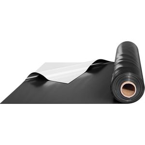 10 Mil Kunststof Zeilen 10' X 65', Zware Rol, Zwart En Wit, Dubbelzijdig, Dampscherm, Multifunctioneel Zeil voor Kruipruimtes
