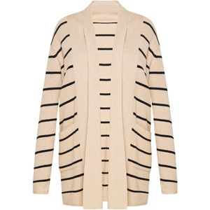 usha - BLUE LABEL - Gebreid Vest - Beige/Zwart