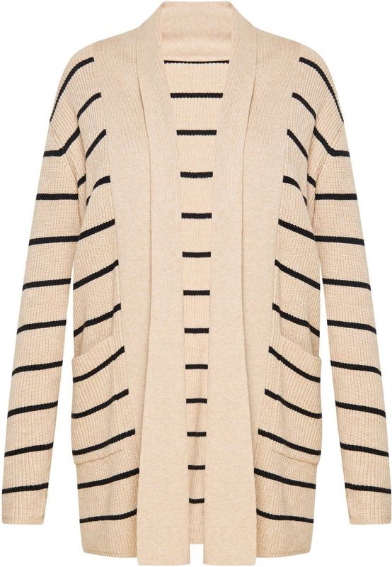 usha - BLUE LABEL - Gebreid Vest - Beige/Zwart