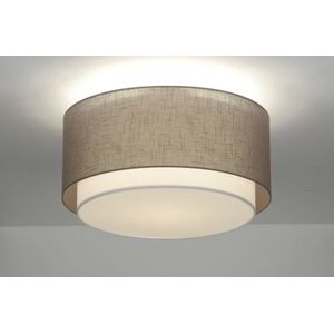 Lumidora Plafondlamp 87179 - Plafonniere - CAIRO - E27 - Bruin - Taupe - Textiel - ⌀ 47 cm