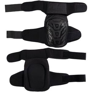 Kniebeschermers - Professionele Traagschuim Kniebeschermers Set - Voor Stratenmaker, Klussen, Bouw & Tuinieren - Waterdicht - Volwassenen - Zwart -Schokabsorberende Kniebeschermers