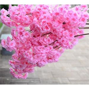 Japanse Roze Bloesem tak 84 cm -  kunstbloemen – 5 takken – Roze kleur