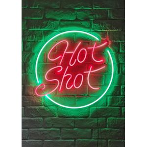 OHNO Neon Verlichting Hot Shot - Neon Lamp - Wandlamp - Decoratie - Led - Verlichting - Lamp - Nachtlampje - Mancave - Neon Party - Kamer decoratie aesthetic - Wandecoratie woonkamer - Wandlamp binnen - Lampen - Neon - Led Verlichting - Groen