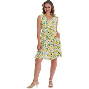 Banned - Lemon Love Korte jurk - 2XL - Wit
