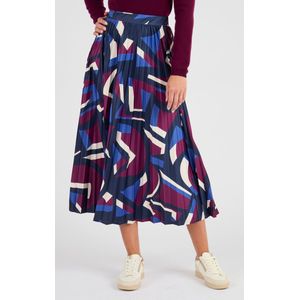 Damart - Gebreide rok, plooi zon - Dames - Rood - 52