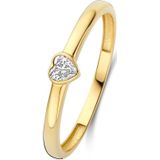 Isabel Bernard - Rivoli Amore - Stacking Ring - 14 Karaat Goud - Zirkonia Steentje