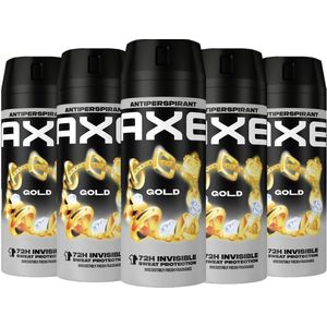 Axe Deo Spray Gold 72H DRY - 5 x 150 ml - Voordeelverpakking
