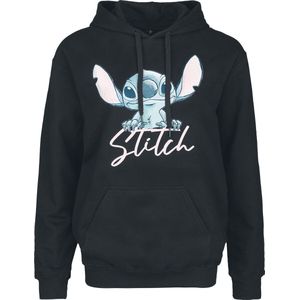Lilo & Stitch Stitch - Watercolour Dames Trui met capuchon - zwart - XL