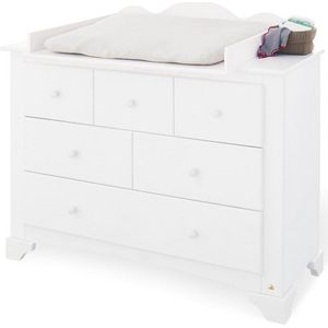 Pino Wide Changing Unit - Kindercommode - Babycommode - Veelzijdige opstelling - 127 cm x 77 cm x 109 cm