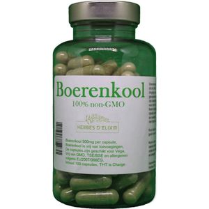Herbes D'elixir Boerenkool Capsules - 500mg per Capsule - 100 Stuks - 100% Natuurlijk - Vegan