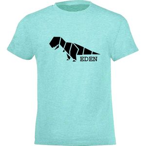 Be Friends T-Shirt - Dino - Vrouwen - Mint groen - Maat M