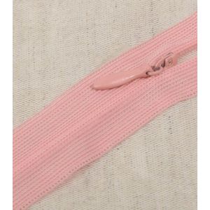 Blinde rits 22cm - zalm roze - naadverdekte rits - verstelbaar