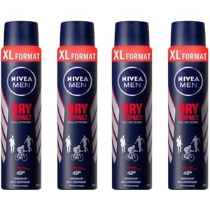 Nivea Deo Spray XL – Dry Impact - 4 x 250 ml