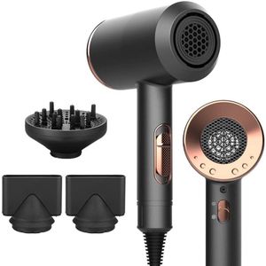 Thuys – Fohn Met Diffuser – Haardroger Krullen – Haarfohn – Fohnborstel – Donkergrijs