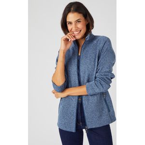 Damart - Jack ritssluiting tricot jersey fleece voering - Blauw - XS