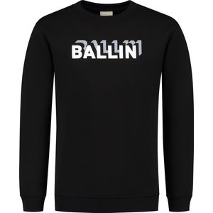 Ballin Amsterdam - Heren Regular fit Sweaters Crewneck LS - Black - Maat XS