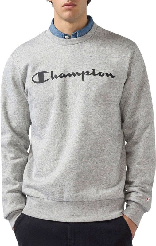 Champion - Big Printed Logo Crewneck - Sweatshirt - Grijs