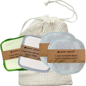 Wasbare make up pads - 12 stuks - Katoen - incl. waszakje