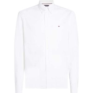 Tommy Hilfiger Flex Dobby Overhemd Met Lange Mouwen Wit S Man